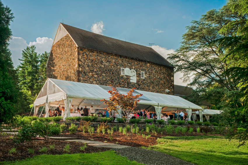 Tyler Arboretum stone building event